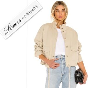 Lovers + Friends Toronto Cotton Twill Jacket In Neutral $198 Size M
